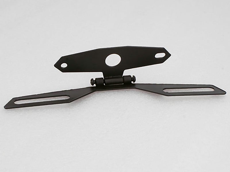 Yibid Universal Mini License Plate Tail Brake Light Tag Holder Folding Bracket Mount for Motorcycle Suzuki Kawasaki Ducati Honda Chopper Bobber Racer Cruiser Dirt Sports ATV 4x4 off road Street Bikes - Image 2